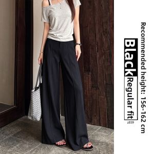 YAYANGREN | Elegant Flowy Summer Linen Wide Leg Trousers