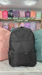 🔺N03 #Korea Backpack High Quality ( Beg Sekolah / School Bag / Beg Galas / Laptop / College ) Design Petak