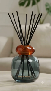 Maison Berger Paris Mineral Black Amber Reed Diffuser Set with Wilderness Refill