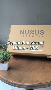 Sepatu Pria Slip On Hitam Kulit Asli - NKS