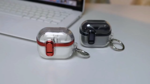 Transparant Case For Airpods 4 Pelindung Body Cover Earphone Clear Cute Safety Lock Case Bahan TPU Dual Mode Charging Casing PC Bening Anti Guncangan Soft Case Airbuds Apple Not Earpods 1 2 3 Pro Penutup Casing Buds Satu Klik Buka