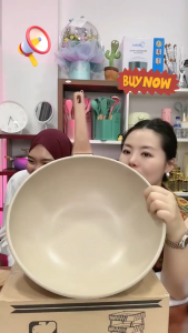 PANCI WAJAN  Keramik 30cm WOKPAN Anti Lengket Warna Cream Kitchenware