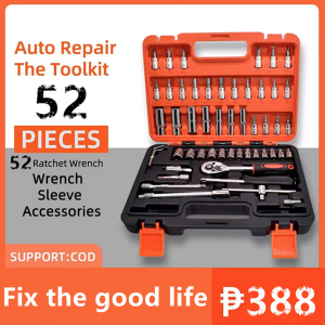 52pcs Tools Set Vehicle Multifunctional Wrenches Chrome Vanadium Steel Auto Car Repair Tool Box Set