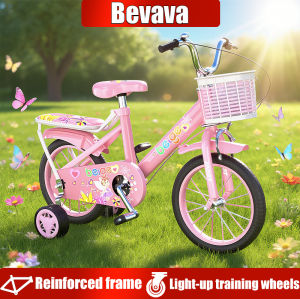 Bike for Kids 2 to 5 Years Old Pink&Blue Bicycle Size 12/16 /18Inch Baby Learning Boy&Girl Wear and skid resistance