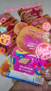 Silverqueen Chocolate Chunky Valentine Cashew 3X30G Triple Delight Cokelat Valentine Lovely Bear Silverqueen LIMITED EDITION
