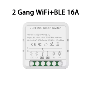 Công Tắc Thông Minh Tuya Mini 1-4 Gang WiFi 16A Tương Thích Với Alexa Google Assistant Điều Khiển Bằng Giọng Nói Điện Áp Cao 220V Công Tắc Thông Minh