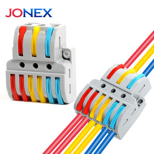5PCS Lever Terminal Block Electrical Wire Connector Splitter for Quick Connection and Fast Splice Home LED Light Conductor Cable