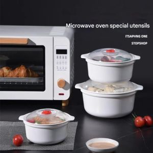 LLCY Eco-Friendly Microwave Oven Special Box Transparent Plastic Heated Freshing Box Creative with Lid Microwave Lunch Box Steamed Buns Rice