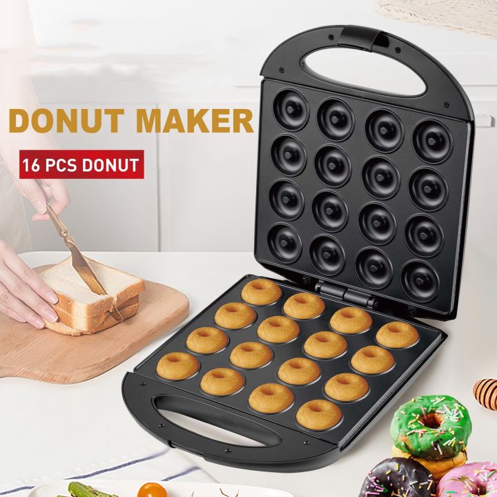 6/7/12/16 Holes Mini Donut Maker Machine Double Sided Heating Electric