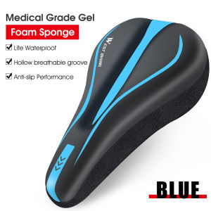 Thicken Comfortable Bicycle Saddle Cover PU Leather GEL Silicone Cycling Seat Cover Soft Sponge Shockproof MTB Road Bike Cushion