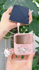 🇸🇬 Ready‑Stock Sanrio Co‑Branded Power Bank 10000mAh 22.5W Fast Charging Digital Display for Real‑Time Power Check Built‑in Dual Cables No Extra Cable Needed Slim & Portable for Commutes & Trips CCC‑Certified Safe & Durable