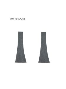 Warm Knitted Grey Long College Socks Womens Leg Warmers Versatile Thick Winter High Tube Socks Sweet Style Home Clothes