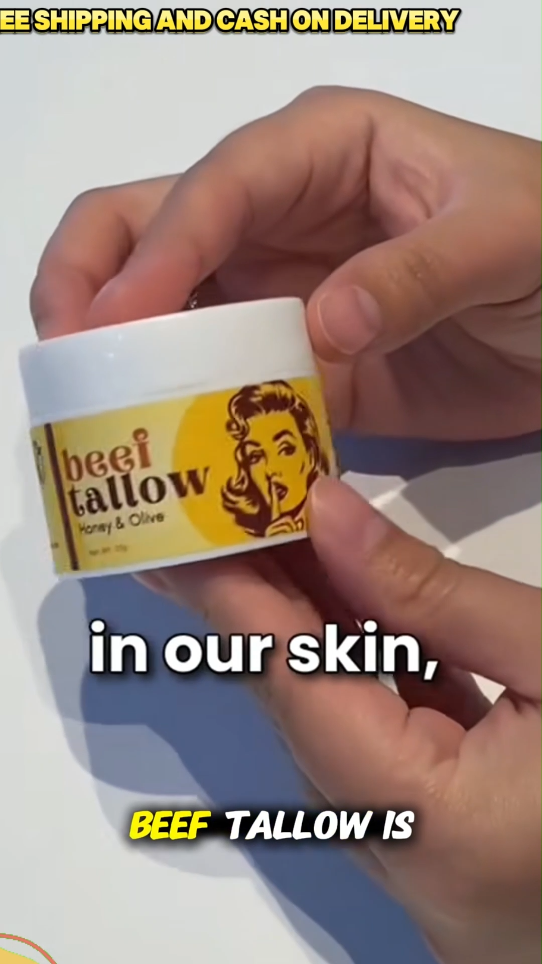 Beef tallow honey and olive moisturizer Calms & Soothes The Skin Moisturize Body Lotion