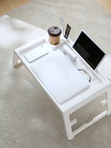 Zeekea Portable Laptop Table Stand Folding Laptop Desk Adjustable Notebook PC Table Stand Cup Holder Pen Holder
