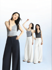 HIPPIE MISS | Petite Fit High-waisted Casual Linen Culottes