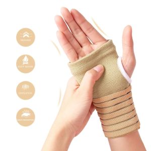 Yuoo 1Pair=2pcs Elastic Bandage Wrist Guard Support Arthritis Sprain Band Carpal Protector Hand Brace Accessories Sports Safety Wristband