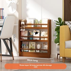 Simple Bookshelf Trapezoidal Storage Rack For Home Living Room Wall Magazine Storage Rack Bedroom Multi-Layer Picture Book Storage Rack