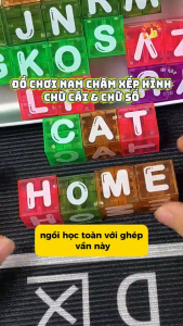 Bộ Xếp Hình Nam Châm Chữ & Số 40 Chi Tiết – Block Travel Magnet 40PCS Cho Bé Học Chữ Cái Số Đếm Phép Tính Phát Triển Tư Duy