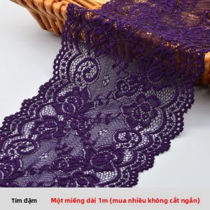 Vải Ren Viền Đàn Hồi Mềm Mại Nhiều Màu Sắc Phụ Kiện Rộng DIY Trang Trí Váy Dài Hơn Màu Trắng Đen Chất Liệu May Vá
