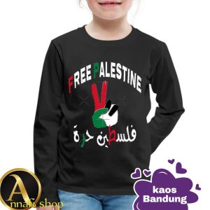 KAOS ANAK ATASAN LENGAN PANJANG FREE PALESTINE