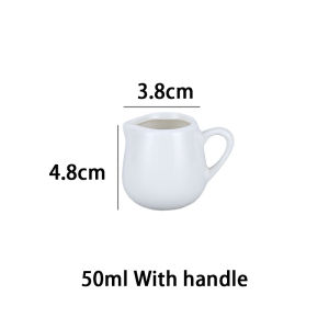 YWDL | YWDL 50/100/220ML Ceramic Milk Jug Espresso Coffee Cream Jugs Kitchen Sauce Cup Serving Pitcher White Heat-resistant Milk Cup