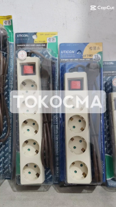 UTICON Stop Kontak Arde + Saklar + Kabel 3Lubang4Lubang5Lubang6Lubang