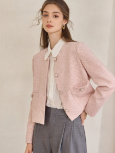 Roey s house | Spring Light Pink Elegant Linen Suit Women