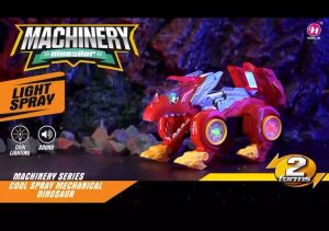 2024-NEW TRANSFOMING-dinosaur T0YS Two in one spray deformation dinosaur car light music unive
