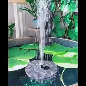 BKK น้ำพุโซล่าเซลล์ น้ำพุพลังเเสงอาทิตย์ 14cm 16cm 18cm แถมฟรี หัวปั๊ม 6 หัว น้ำพุโซลาเซลล์ น้ำพุ ปั๊มน้ำพุ ตกแต่งสวน รุ่นทรงกลม Solar Fountain