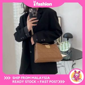 iFASHION 1506 Woman Fashion PU Leather Sling Crossbody Shoulder Tote Handbag Bag Wanita Perempuan Beg Sandang Tangan