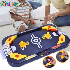 KiddoZone 2 in 1 Desktop Ice Hockey and Football Toy Competing Games Parent child Interactive Sports Toy Perfect for Home Office and Parties