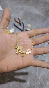 Kalung Nama - Zedd Jewelry: Warna Silver dan Emas Tahan Lama Anti Karat - Cantik Berkualitas Cocok Untuk Kado Hadiah - Megha Necklace: Titanium 18K Gold Plated - COD Bayar Di Tempat