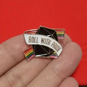 YAOJIE Roll with Pride Dungeons Dragons Brooch Pins Enamel Metal Badges Lapel Pin Brooches Jackets Fashion Jewelry Accessories