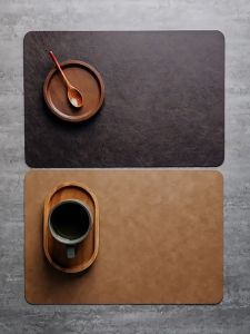 Chiếc Khăn Lót Bàn Hình Vuông Kiểu Da Bò Cao Cấp - Chống Thấm Nước Kháng Dầu 2 Mặt Sử Dụng Thiết Kế Không Cần Giặt Phụ Kiện Bàn Ăn Sang Trọng