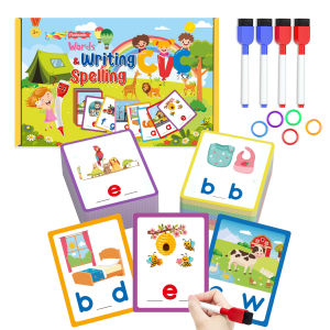 Flashcards CVC Từ Vựng Tiếng Anh Cho Trẻ Em Từ 2-7 Tuổi Đồ Chơi Giáo Dục Sớm Cho Trẻ Mẫu Giáo Vòng Lặp Viết Mới Lại
