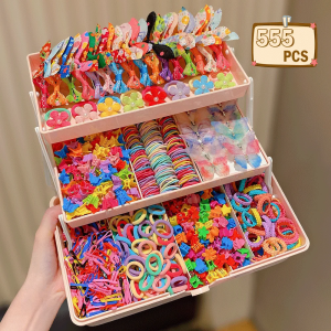 577 Pcs Girls Hair Accessories Set Assorted Colors Butterfly Hairpins Sweet Style for Daily Use And Party Gift for Students