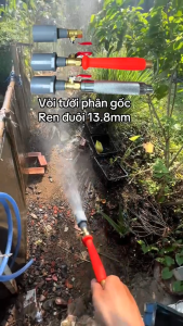 VÒI TƯỚI PHÂN CHUYÊN DỤNG CHO CÂY TRỒNG ĂN TRÁI - TAY CẦM PHUN PHÂNPHUN GỐC CHO CÂY REN 14mm SỬ DỤNG MÁY NÉNCAO ÁP