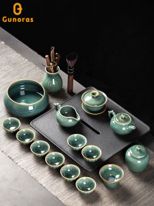 Kung Fu Tea Set Suit Jingdezhen For Home Chinese High-End Luxury Ceramic Teapot Tea Cup Complete Set Gift Box for Free