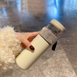 Cốc Đựng Trà Bằng Thép Không Gỉ Tách Biệt Cốc Đựng Nước Cách Nhiệt Sang Trọng Cốc Đựng Trà Kim Cương Cốc Đựng Nước Đi Theo Quà Tặng Tinh Tế