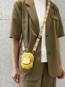 Cute Duck Design Huawei Pocket S Foldable Screen Nova Flip Wallet Phone Case P50 Crossbody Strap Mobile Phone Bag Creative Cover