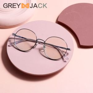 Grey Jack Kacamata Antiradiasi Blueray Model Oval Bulat Bahan Titanium Fashion Pria Wanita Bisa Minus Anti Radiasi Bluecromic 77133