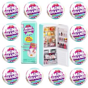 Bandai | New ZURU Mini Brands Refrigerator Ball Surprise Blind Box Super Mini Delicious Food Set Play House Decor for Creative Toys
