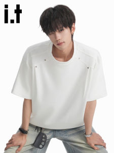 izzue | Punk Studs Round Neck Short Sleeve T-shirt