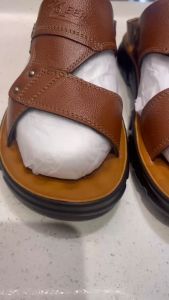 INGVIVI Sendal Kasual Pria Baru Fashion Kulit Sepatu Pantai Sandal Kasual Besar