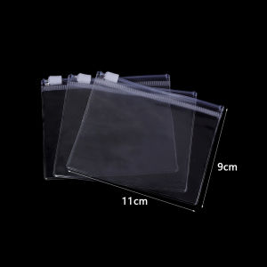 10Pcs Thicken Zipper Bag Transparent Plastic Bag Anti Oxidation Jewelry Pouch for DIY Jewelry Storage Earring Bracelet Packaging