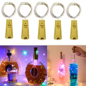 Dây Đèn LED 1M Trang Trí Đám Cưới Sinh Nhật Nhà Cửa Quán Bar Nút Chai Rượu Lễ Hội Đồ Dùng Tiệc Tùng Chất Liệu Nhựa