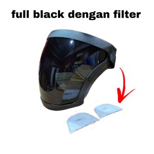 Face shield akrilik Transparan Full faceshield Anti Kabut Pelindung Wajah Kacamata Masker Motor