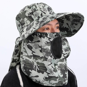 R.joy - Topi Lipat Gunung dengan Visor Anti UV | Lebar untuk Perlindungan Matahari | Ideal untuk Pantai Mancing Rimba dan Aktivitas Outdoor | Topi Outdor yang Nyaman dan Portable