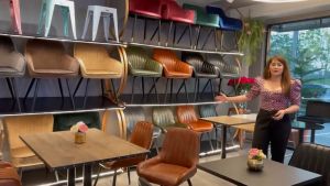 เก้าอี้กินข้าว เก้าอี้หนัง PU สไตล์วินเทจ เก้าอี้ทำงาน เก้าอี้ร้านอาหาร เก้าอี้ทานข้าว BANGKOKCHAIR