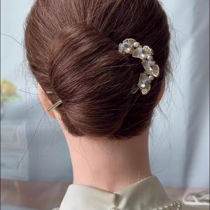 Korean Style U-Shaped Hairpin Womens Elegant Hair Styling Tool Bun Headwear New Chinese Style Hairpin for Back of Head